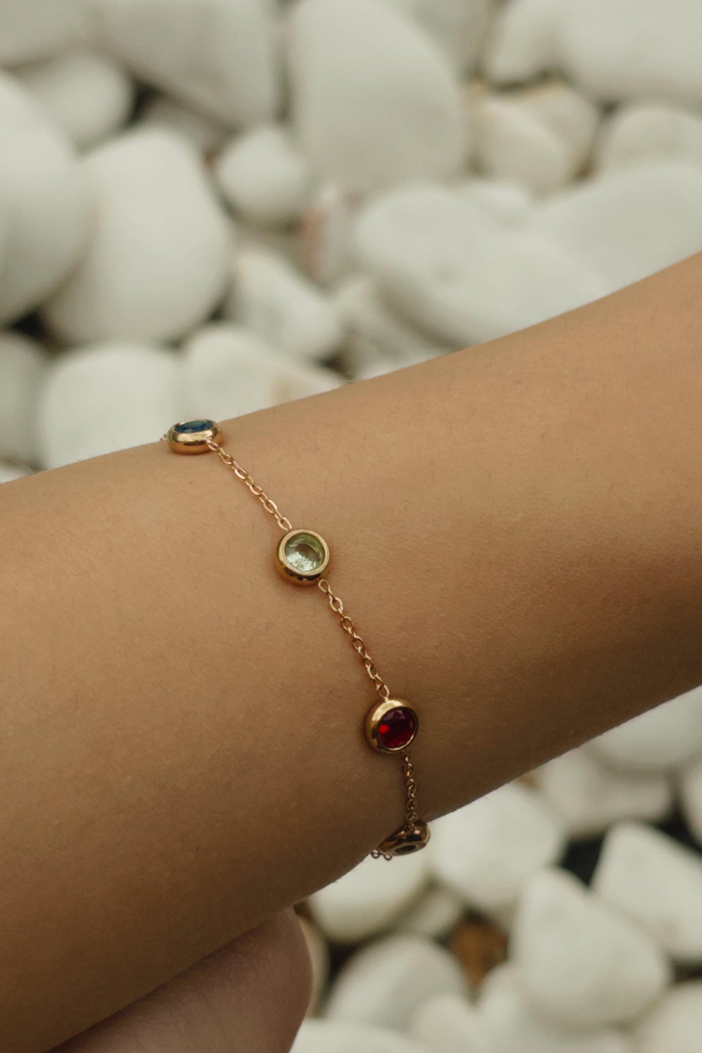 5 TAŞ ZİNCİR BİLEKLİK