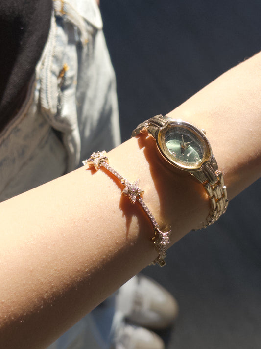 OVAL YEŞİL KADRAN SAAT