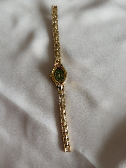 OVAL YEŞİL KADRAN SAAT