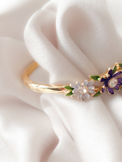 MOR ÇİÇEKLİ BİLEZİK